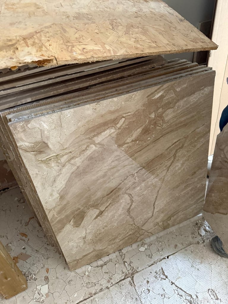image for Breccia sarda marble tiles - job lot - 100m2+