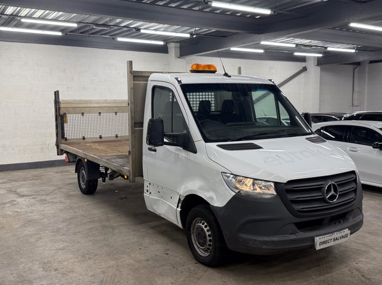 2021 Mercedes-Benz Sprinter 315 CDI 35t LWB L3H1 Progressive Flat Bed Tail Lift No Vat salvage da...