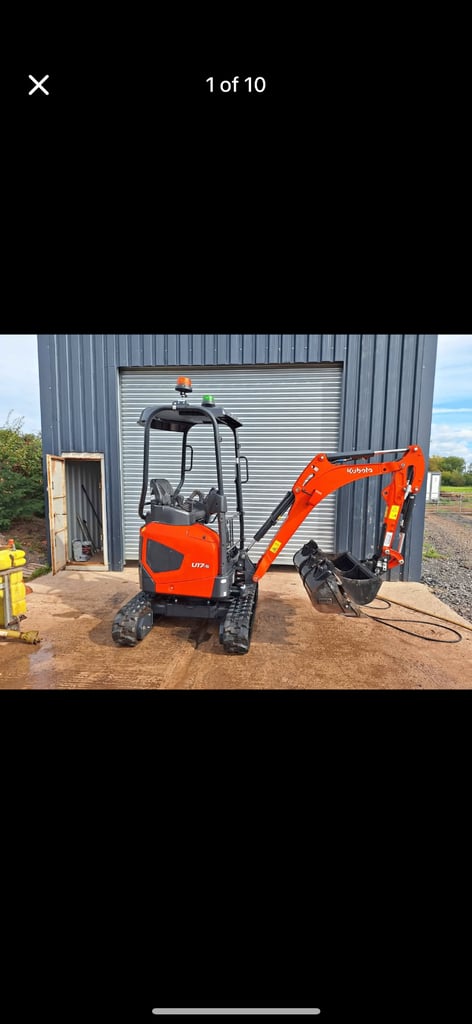 Kubota u17-5 mini digger