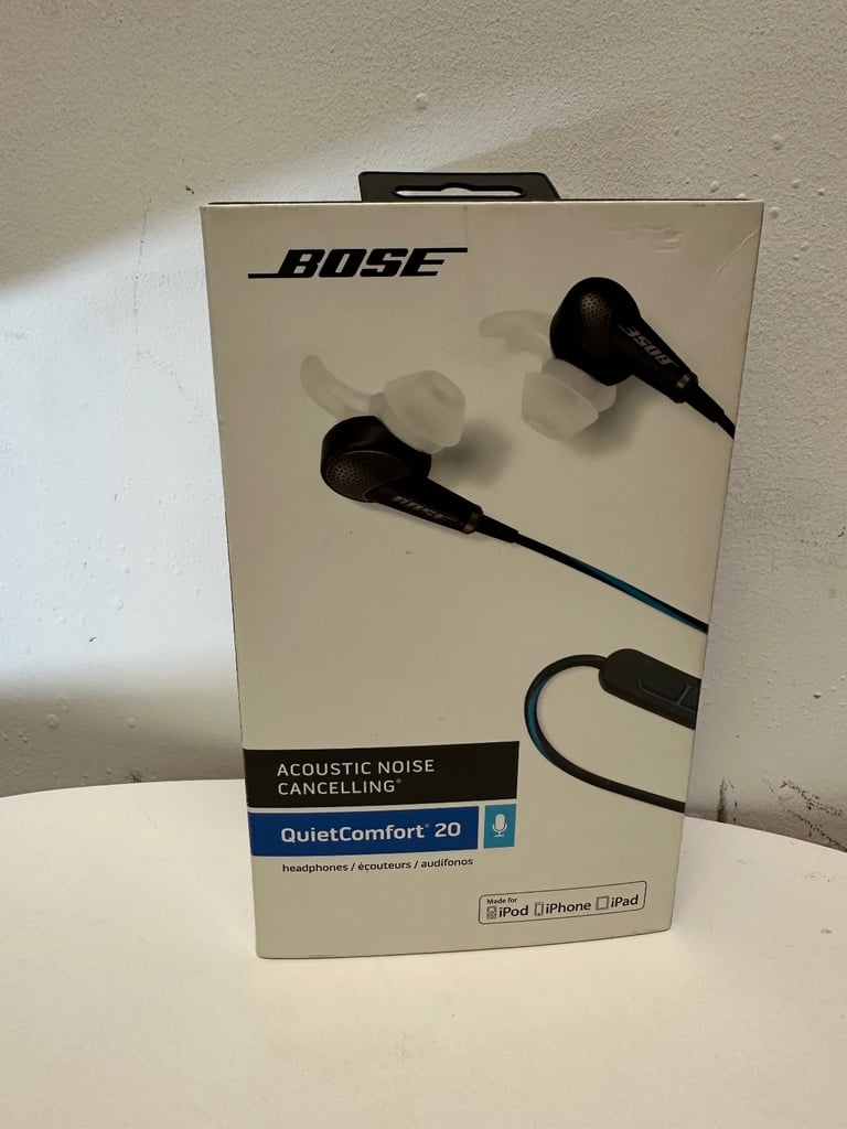 BOSE QuietComfort QC20 Acoustic Noise Cancelling Headphone Black - IOS
