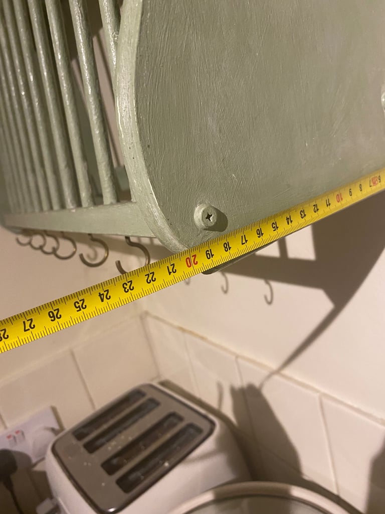 Wooden Plate Rack in Sage Green