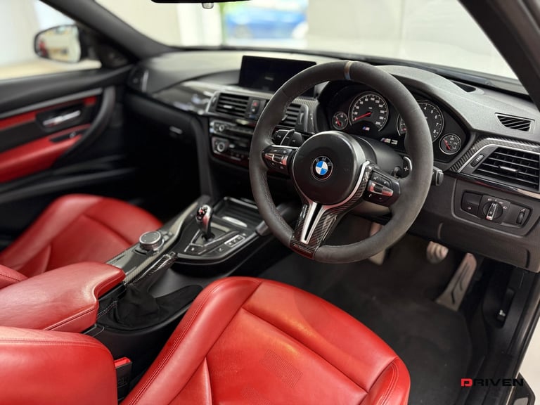 HUGE SPEC! BMW M3 3.0 BiTurbo DCT 4DR SALOON + CARBON + RED LTHR + FREE&nbsp;DELIVERY
