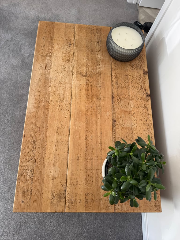 Solid oak coffee table