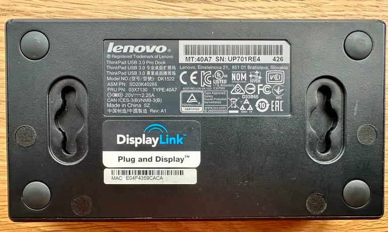 Lenovo ThinkPad USB 3.0 Pro Dock