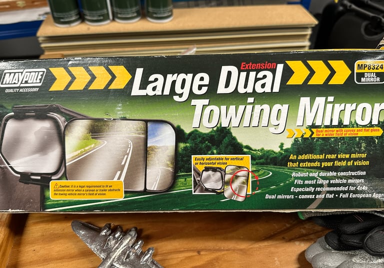 Maypole large dual caravan towing mirrors 1 pair