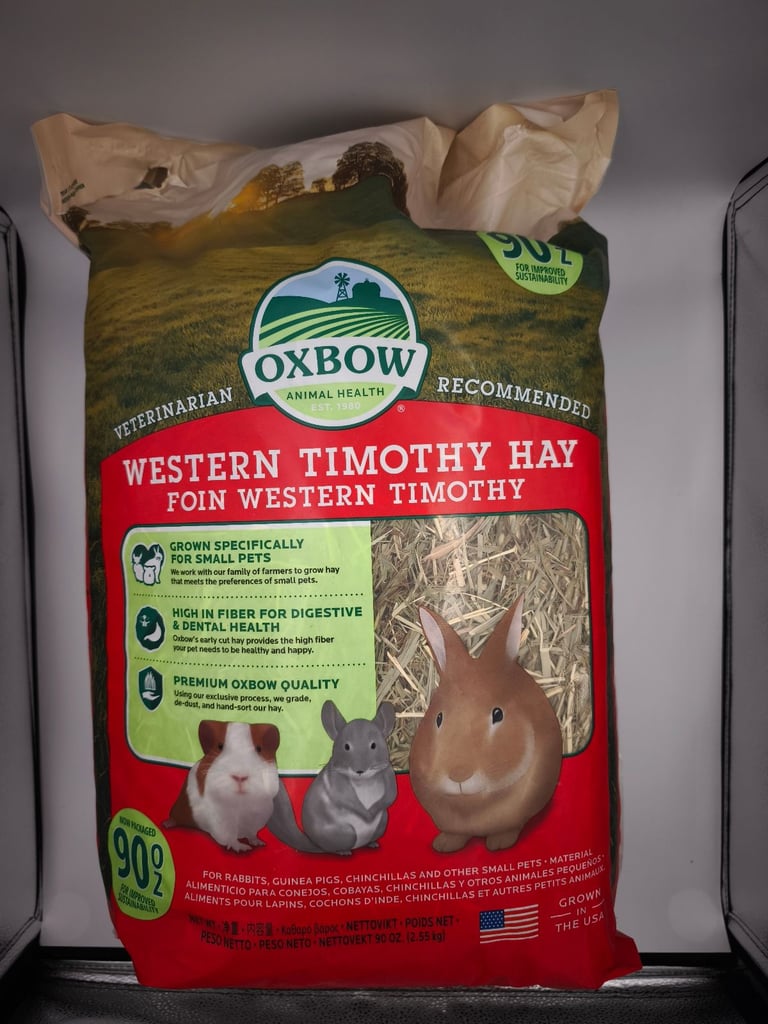 image for OXBOW WESTERN TIMOTHY HAY 2.50 kg : Small Animal Feed Bedding Mix