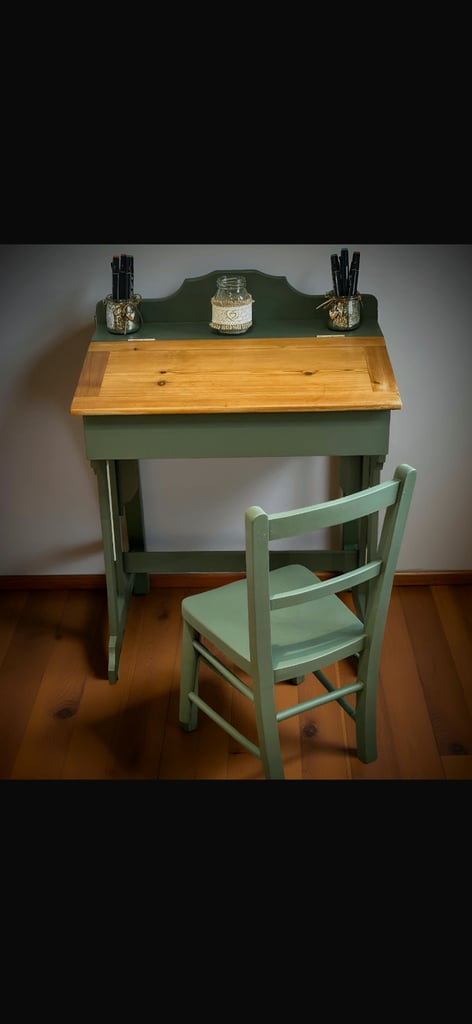 image for Beautifully upcycled child’s desk and chair