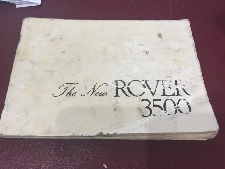 ROVER SD1 3500 3.5 V8 Owners Operation Manual Handbook September 1976 SDI