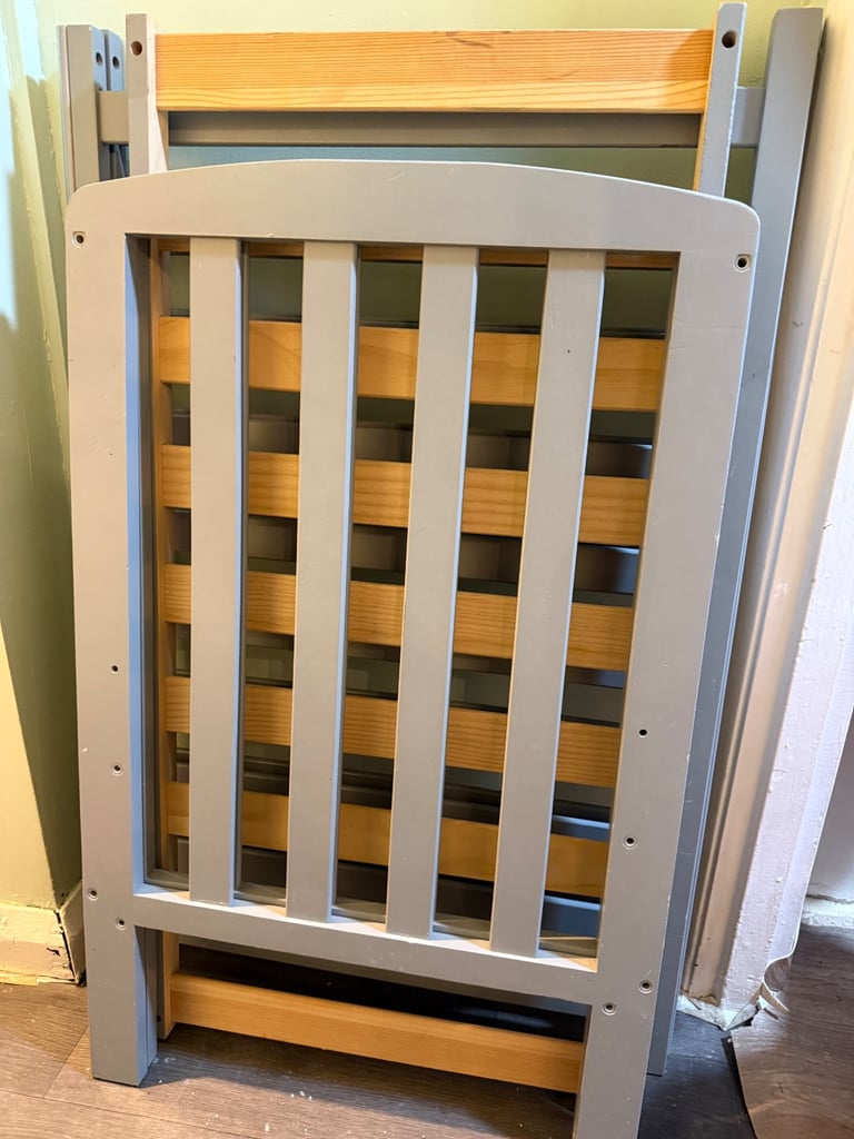 image for Space saving compact baby cot bed crib