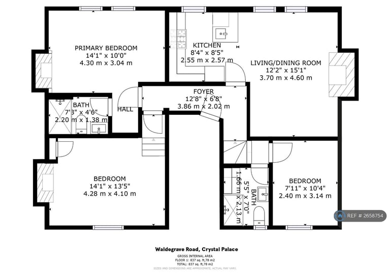 3 bedroom flat in Crystal Palace, London, SE19 (3 bed) (#2658754)