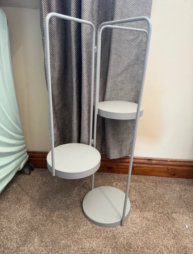Grey three tier plant stand