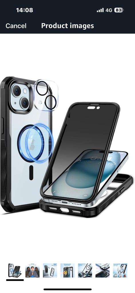 image for iPhone 15 privacy phone case