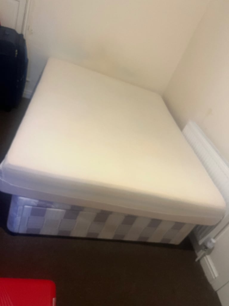 image for Double bed with mattress on sale