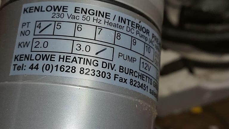 kenlowe 12v 24v engine interior preheater warmer winter 2kw 3kw van vw splitty 240v boat free post