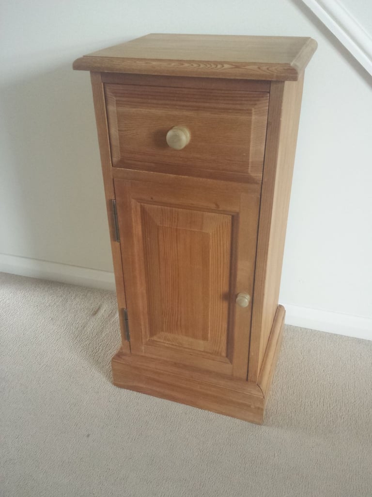 image for PINE CABINET WITH A TOP DRAWER 