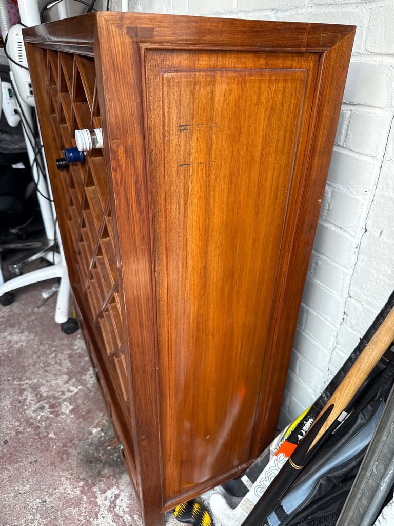Antique solid wood wine rack 