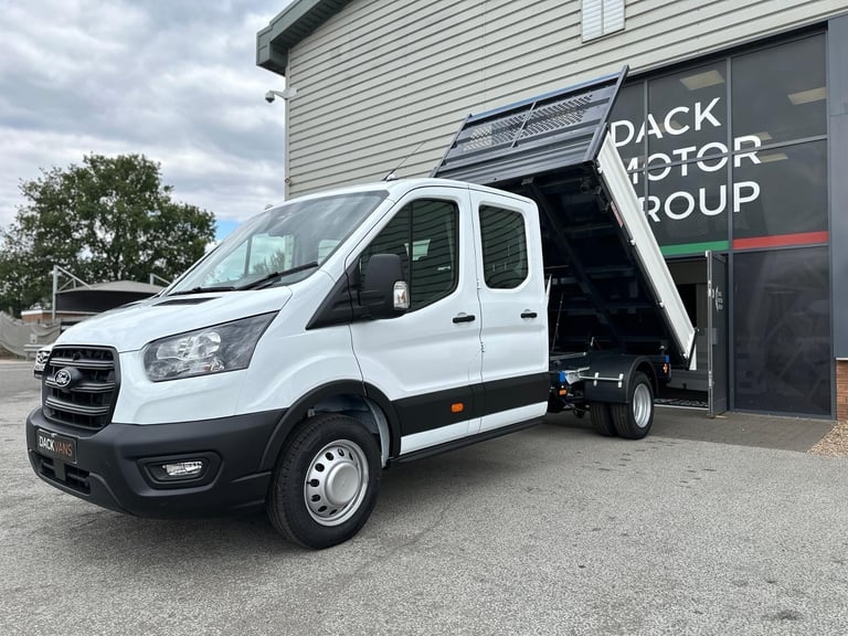 75 Reg, Ford Transit L3 Double Cab Steel Tipper, Tow Bar