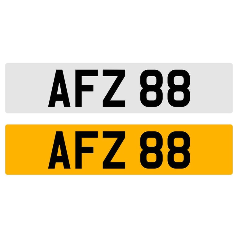 image for AFZ 88 NUMBER PLATE REGISTRATION 3X2 NUMBERPLATE CHERISHED DATELESS NORTHERN IRISH NI