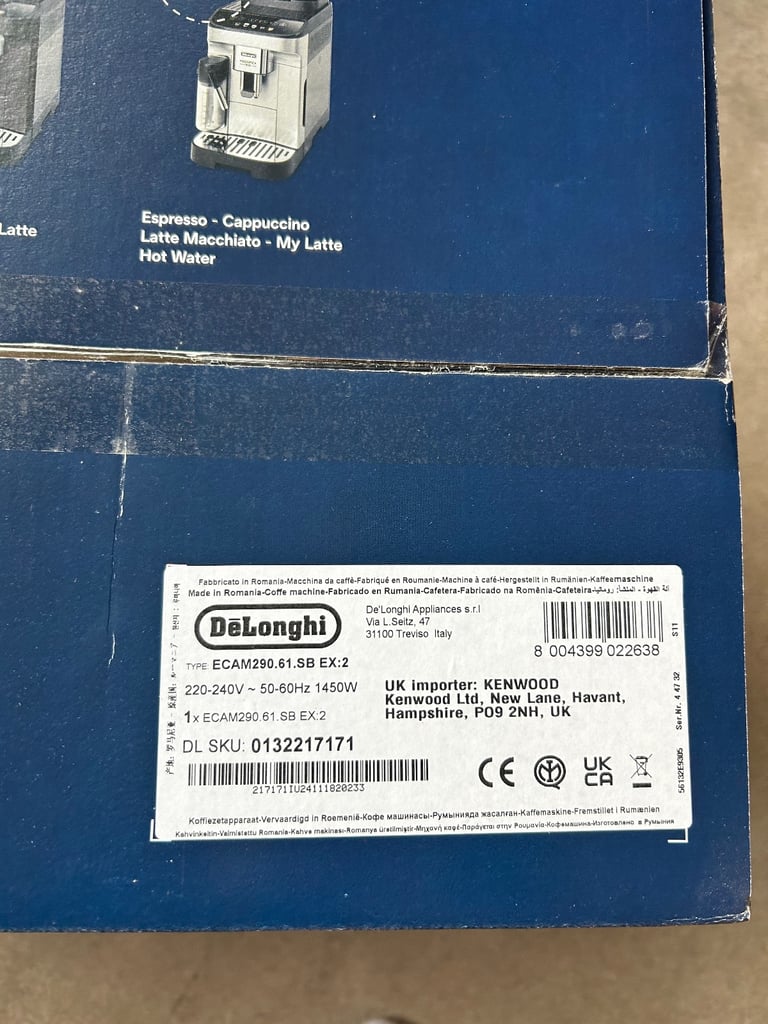 ☕ DeLonghi Magnifica Evo Bean to Cup Coffee Machine – Brand New, Boxed - Silver and Black 