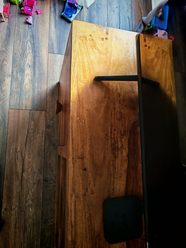 Solid mango wood TV unit, stand 