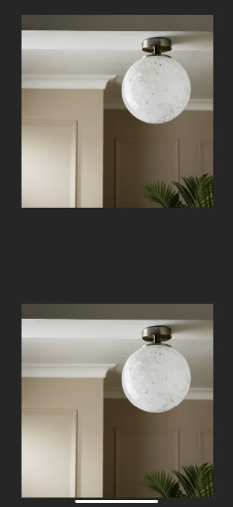 Habitat White Confetti Metal Flush to Ceiling Light - White - 2 available