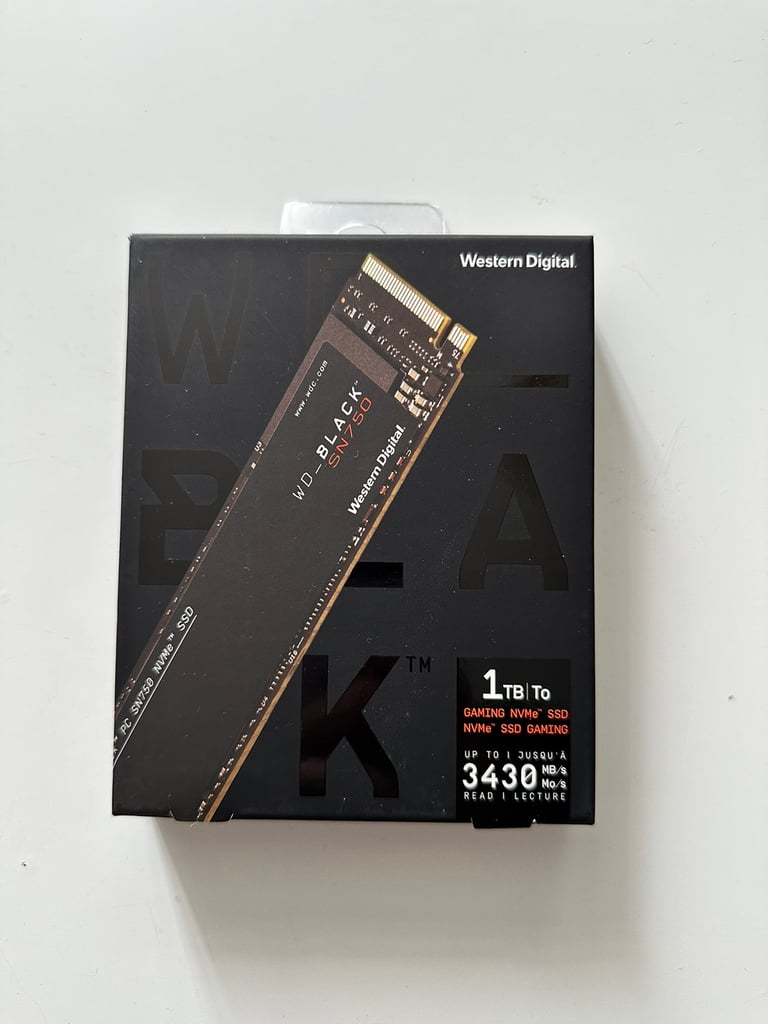 WD_BLACK SN750 1TB M.2 2280 PCIe Gen3 NVMe Gaming SSD