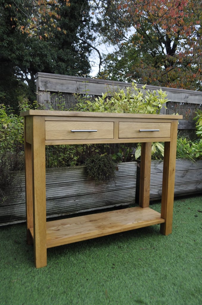 image for Solid oak console table