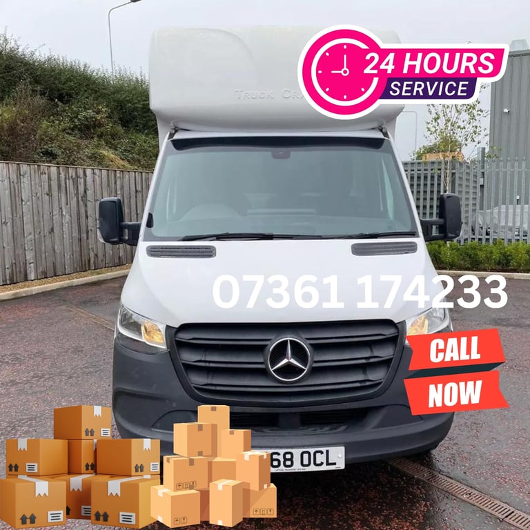 24/7 HOUSE REMOVAL MAN WITH VAN HIRE SERVICE FULL FLAT HOME MOVERS OFFICE MOVING COMPANY 