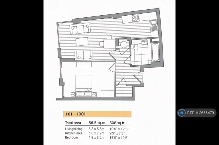 1 bedroom flat in The Crescent, London, SE8 (1 bed) (#2658479)