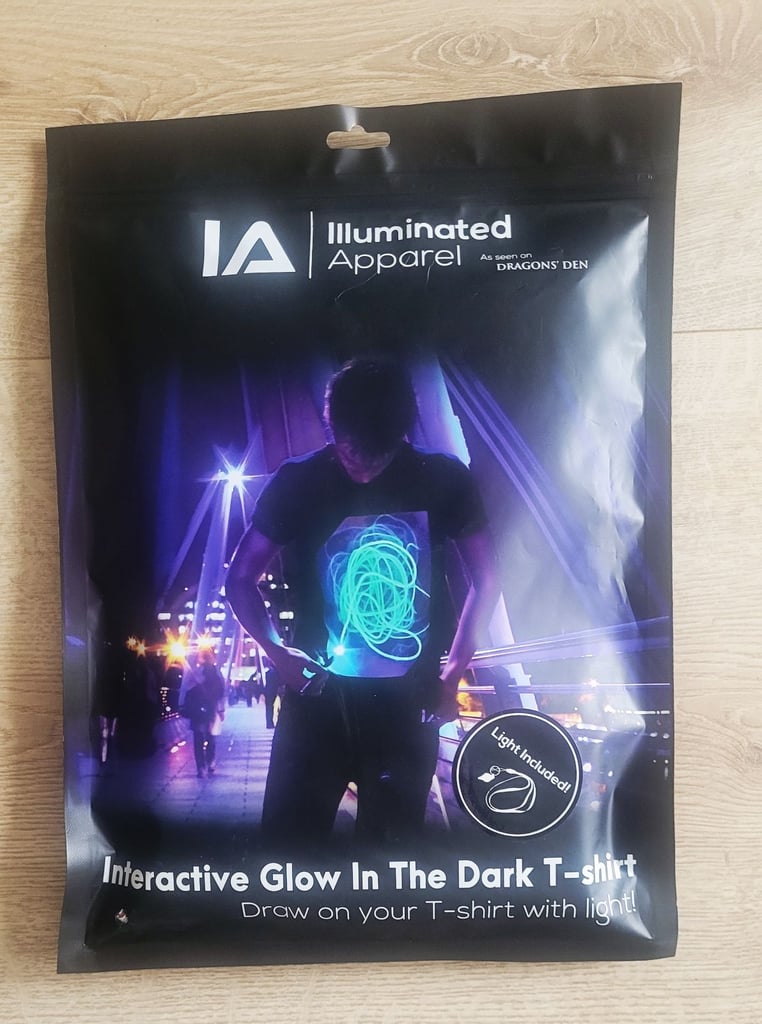 Illuminated Apparel Interactive Glow in The Dark T-Shirt , size M