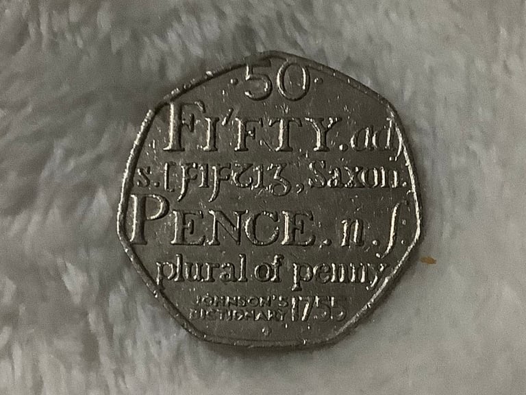 image for JOHNSON’S DICTIONARY 1755-CIRCULATED 50p COIN 🪙 VGCC    NOW FROM ONLY