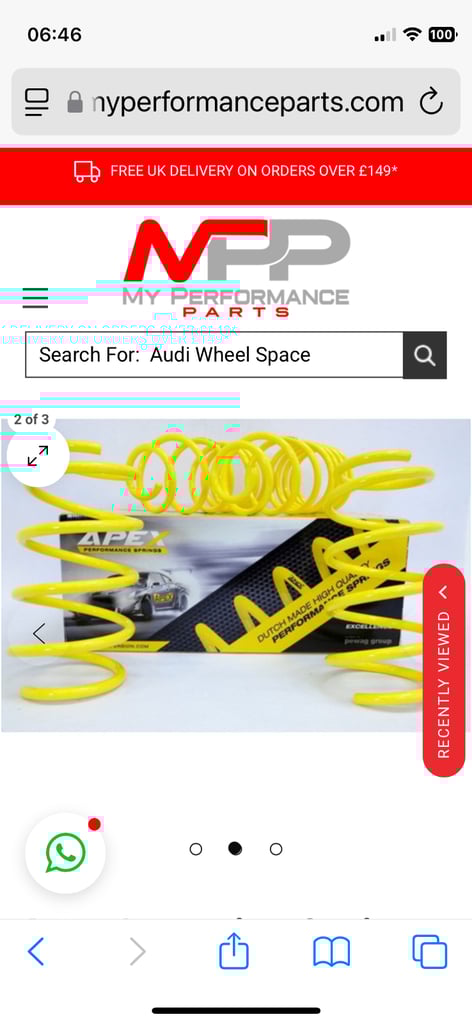 Apex 35mm Lowering Springs Vauxhall Zafira B 2. OT VXR 