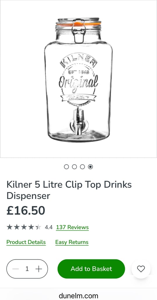 image for New Kilner Drinks Dispenser 5Lt