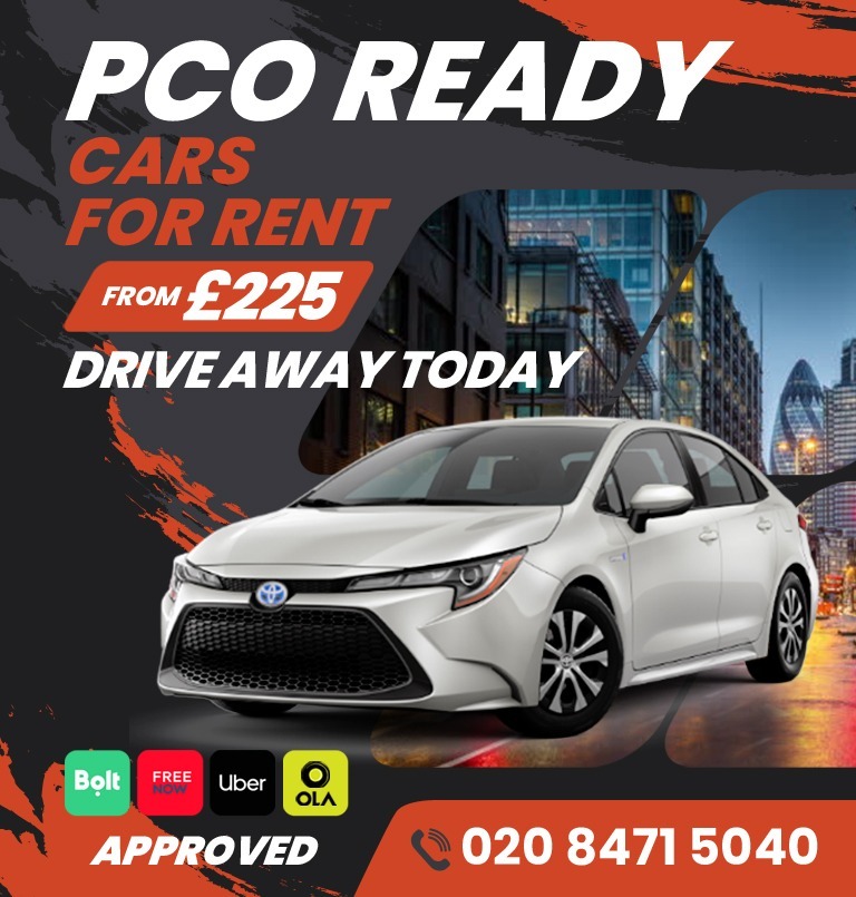 Hybrid PCO rent hire cheap prius corolla ioniq plug-in uber ready Toyota 