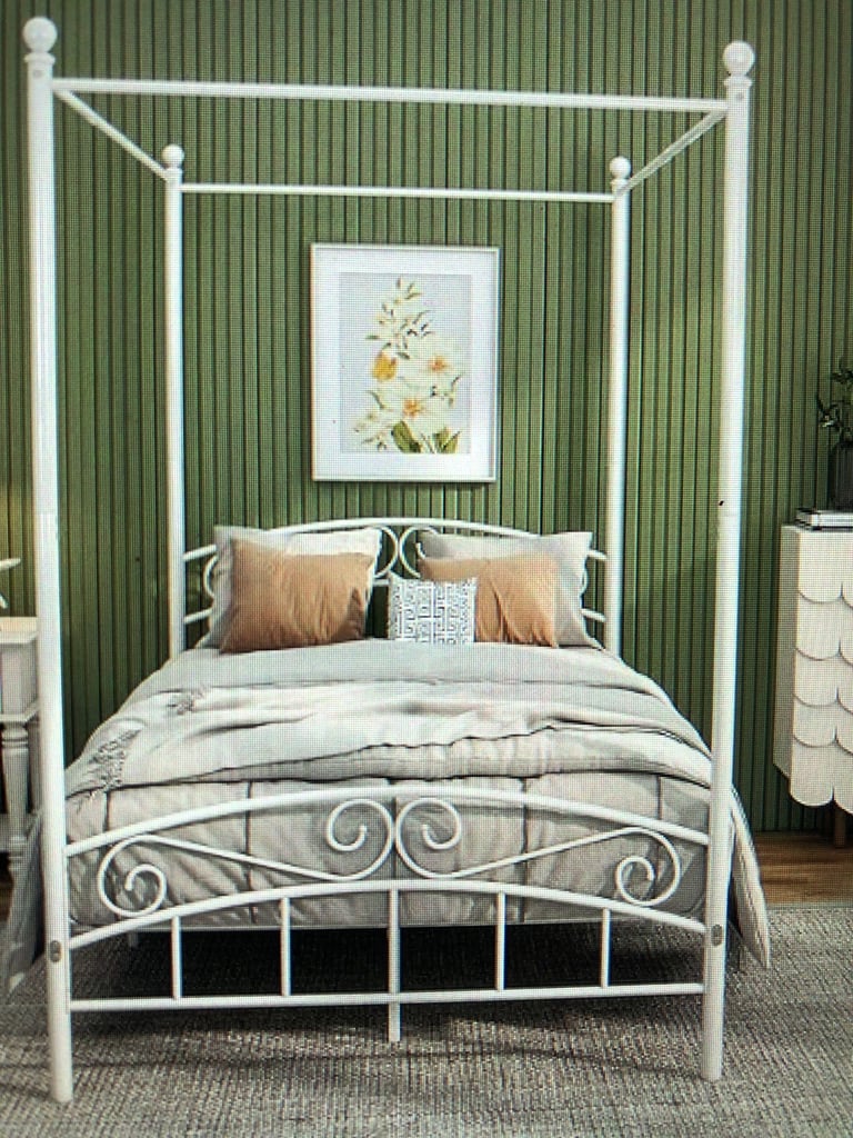 image for NEW White 4 poster bed frame £40