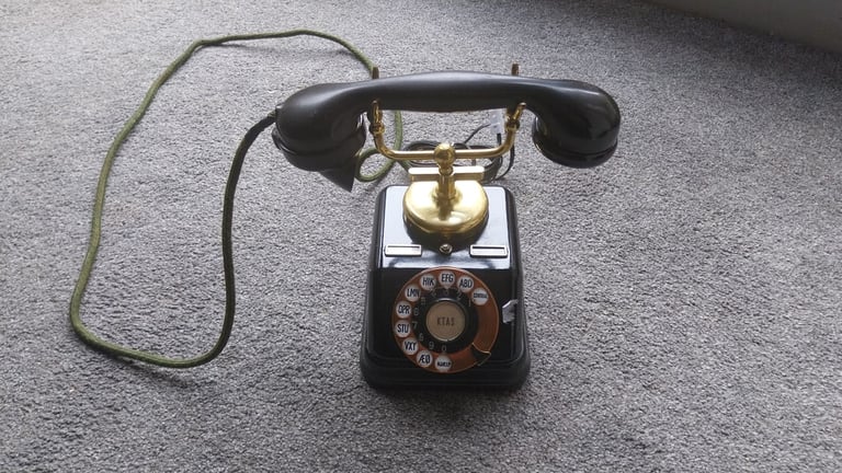 Antique D30 metal bodied telephone made by KTAS of Denmark.