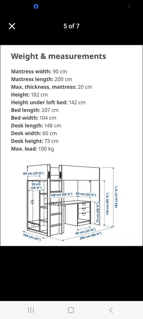 image for Ikea loft bed 