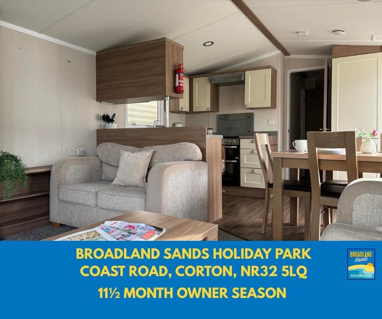CHEAP STATIC CARAVAN FOR SALE AT BROADLAND SANDS - 11.5 MONTH OWNER SEASON!