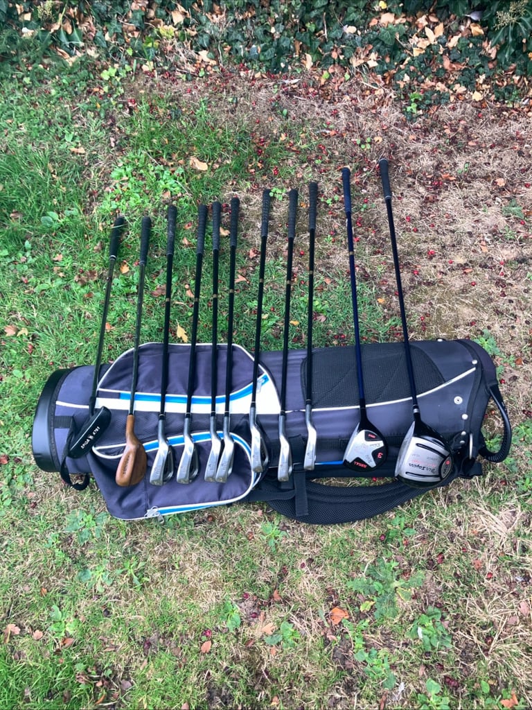 Men’s Golf Clubs Driver 3 Wood Regal 4-9 Iron Set Pw Wedge Putter Stand Bag 