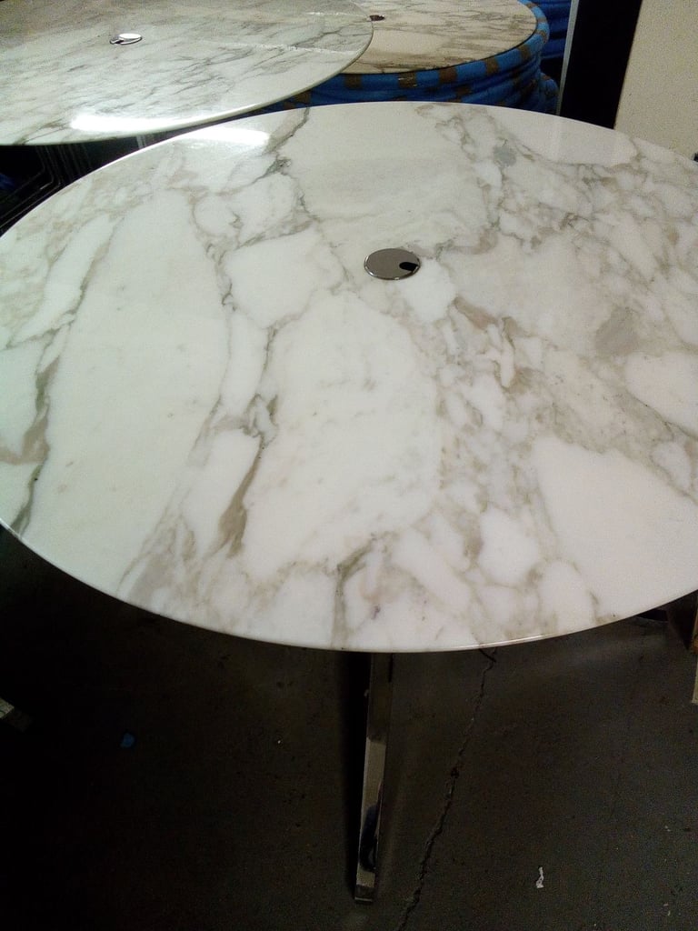 Florence Knoll Italian Marble table top (top only)  1m Round - Stunning (12 available)