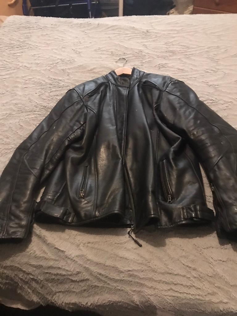 Leather bike jacket 6xl