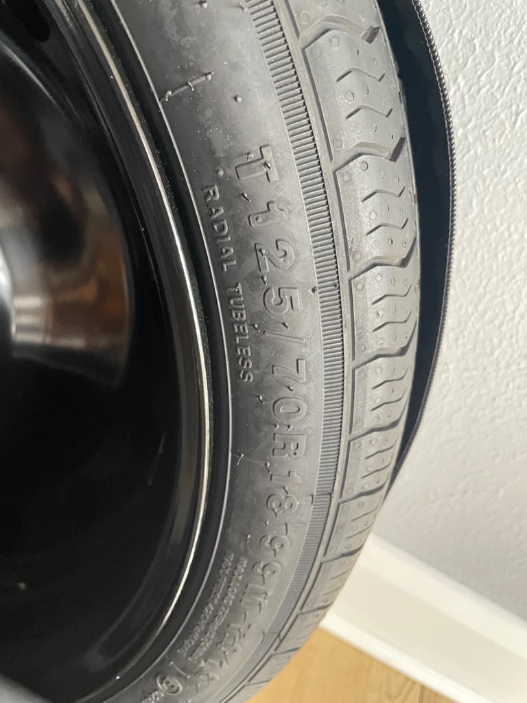 BMW spacer saver wheel for a 2019 3 series