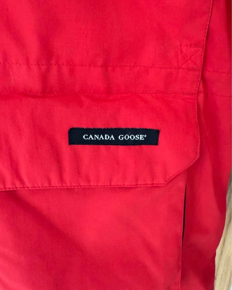 Genuine mens red expedition canada goose coat