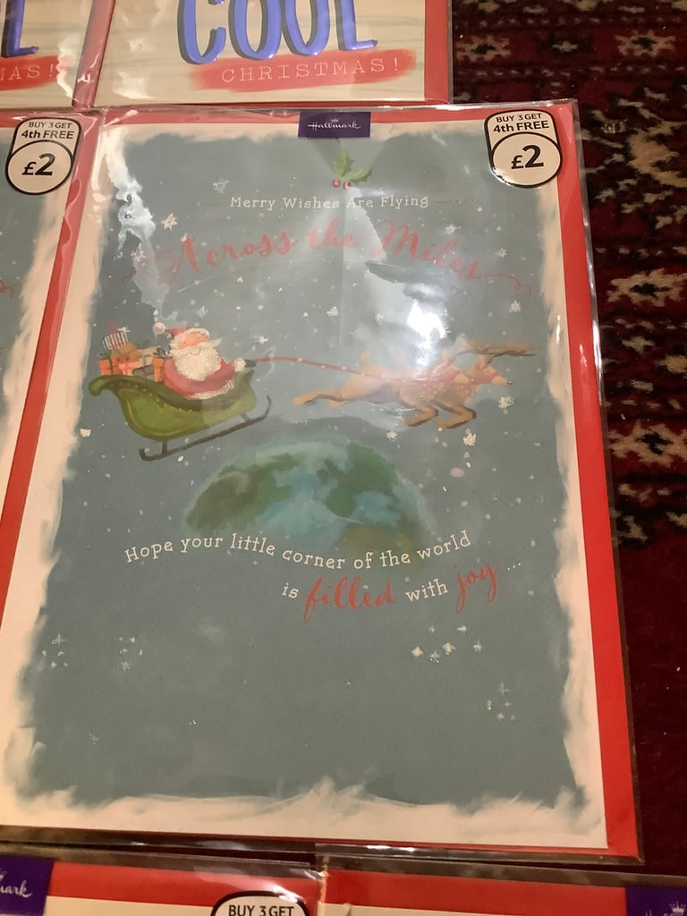 Seven Hallmark Christmas Cards 