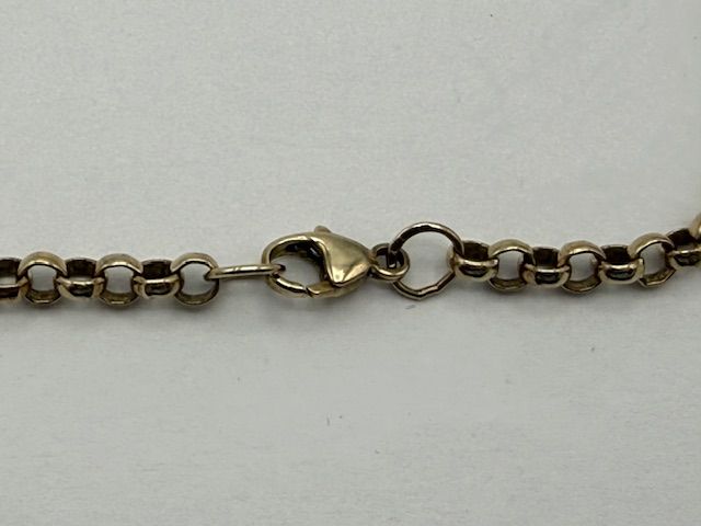 18.5" 9ct Yellow Gold Belcher Chain Necklace