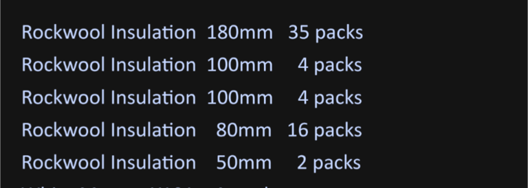 Rock wool insulation 