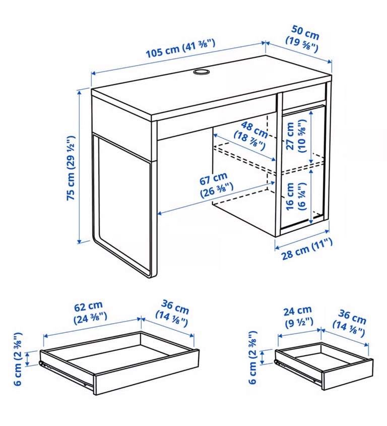 Ikea white desk