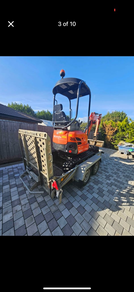 Kabota U17 digger for sale 1100 hours no vat