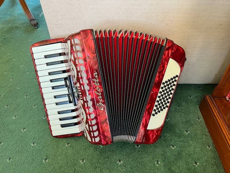 image for Galotta 48 Bass Piano Accordion with Case - Lightweight