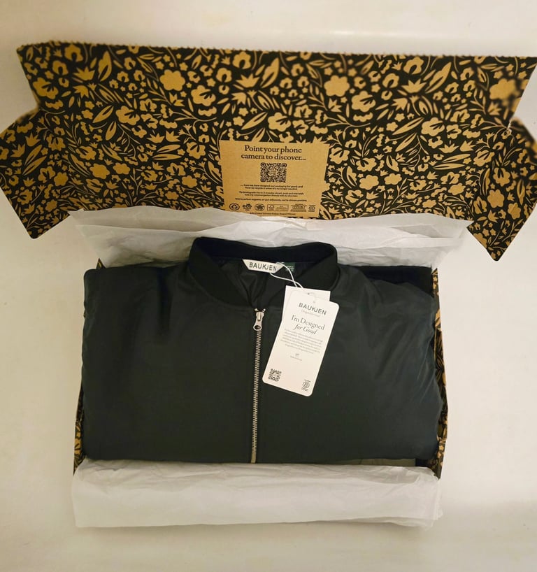 Baukjen Tegan Recycled Bomber Jacket Brand New With Tags 